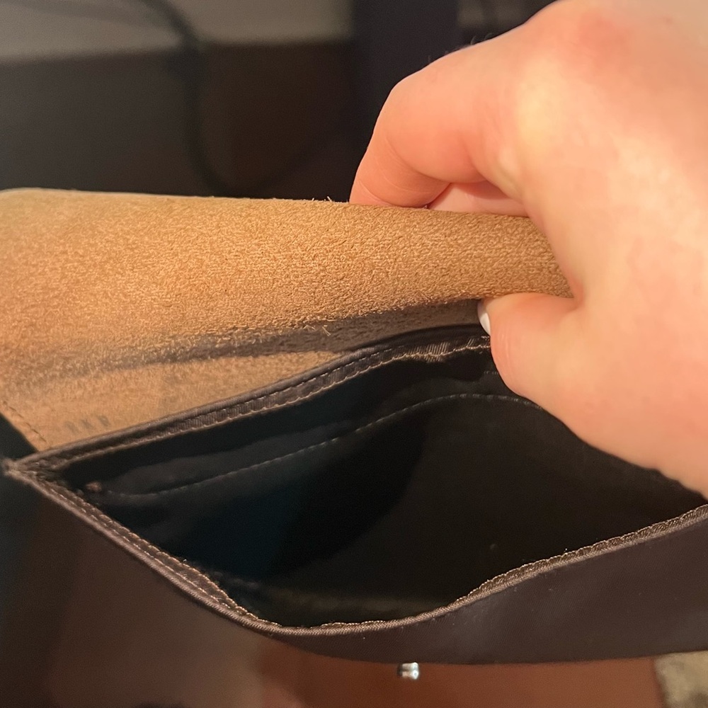 Longchamp Black Crossbody with Brown-Patina Flap - Picture 5 of 7